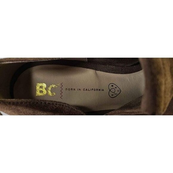 BC Vegan Brown Strappy Ankle Tie Open Toe Chunk Heel Shoe Size 11 - Picture 7 of 8